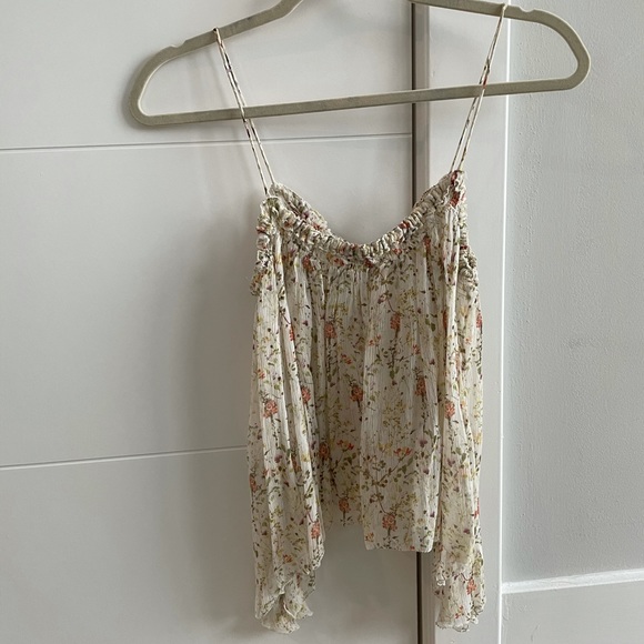 Gypsy05 Sheer Chiffon Floral Tank Small - Picture 3 of 4